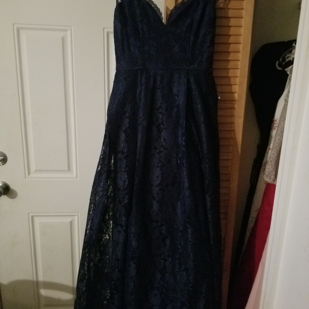 Gorgeous Navy Blue Laced Dress